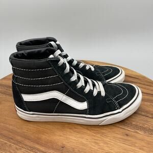 Vans SK8 Hi Shoes Womens 7 Black Suede Hi Tops Casual Skate Old School Sneakers